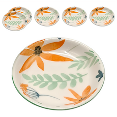 WANDU 瓦讀 花語陶瓷4吋調味碟 綠, 綠色, 6個