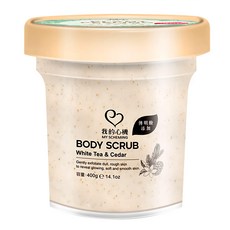 MY SCHEMING 我的心機 白茶雪松亮白身體去角質, 400g, 1罐
