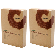 Nahemi 娜禾蜜 草本增色護髮粉 - 可可棕 草本無化學 無PPD 無阿摩尼亞, 2盒