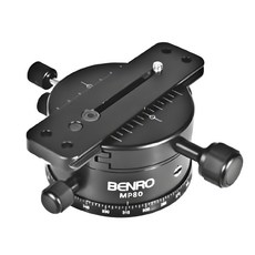 BENRO 百諾 鎂合金全景接片微距雲台 支撐力強 最大承重達12kg 左右微調14mm 前後推移44mm, MP80, 1個