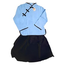 Kori Deer 可莉鹿 兒童萬聖節民國風學生裝 學生派對造型服裝, 140cm, 藍色, 1入