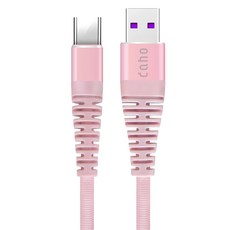 daho 6A全兼容快充Type-C充電傳輸線 鋅合金+TPU材質, 1.2m, 粉色, 1條