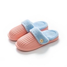 ego life 可拆卸毛絨EVA防水防滑保暖男女室內拖鞋, 38~39, 粉色