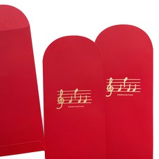 GUOHOUSE STUDIO 郭公館工作室 Fa發發絲綢感紅包袋 Set 3個, 台灣製造, 8.8 x 18 cm, 手工燙金