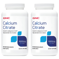 GNC 健安喜 檸檬酸鈣1000食品錠 1000mg 180顆 補充鈣質 維持骨骼與牙齒健康, 2罐