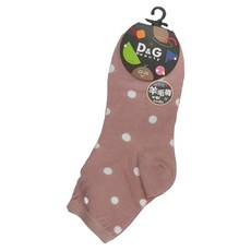 D&G 羊毛點點襪 6雙入 台灣製, 22-25cm, 灰粉色