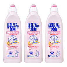 elmie 愛兒美 奶瓶餐盤洗劑, 適用於敏感肌膚, 日本原裝-日本製造, 不添加防腐劑/香料/著色料, 植物性保濕成分, 300ml, 3瓶