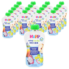 HiPP 喜寶 生機水果趣 蘋梨火龍果，1歲以上幼兒適用，100%水果，不含防腐劑及砂糖, 100g, 18包