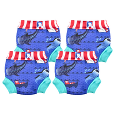 close Pop in 嬰兒尿布褲 游泳用, 束口設計安心防漏，腰部束帶完美貼合，彈性材質溫暖親膚, M, 4件