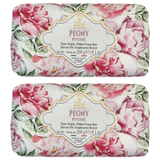 ZENI 植物萃取三重研磨香皂 牡丹，260g, 2個