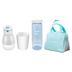 AcoMo PS3 旅行組, 90秒殺菌器, 750ML環保水杯, 多功能媽媽包, 藍色, PS3 Set-B