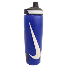 NIKE 耐吉 REFUEL BOTTLE 瓶蓋擠壓水壺 24 OZ NIKE N100766649224 F, 藍白黑, 710ml, 1個