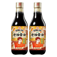 KIMLAN 金蘭 老抽醬油, 適用於紅燒、燜煮，可調拌蒸魚、海鮮, 590ml, 2瓶