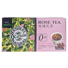 AWAStea 阿華師 零咖啡因玫瑰花茶, 原片研磨三角立體茶包, 2g, 18包, 1盒