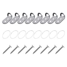 工具宅 雙面加固金屬 傢俱防傾倒櫥櫃安全L型固定器, 固定器14mm + 安裝螺絲組(19 x 34.5 x 1.5mm), 1組