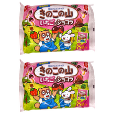 meiji 明治 香菇造型餅乾 草莓&可可風味, 96g, 2包