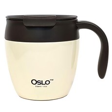 OSLO 雙層真空304不鏽鋼蘋果造型馬克杯 350毫升, 象牙白色, 1個