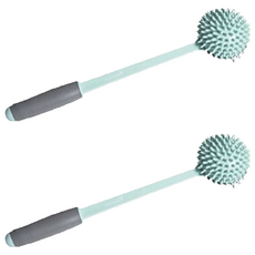 MOCODO 健康舒活按摩捶, 凸點按摩, 弧面設計, 彈性支撐桿, 柔軟舒適握把, 2個, 綠