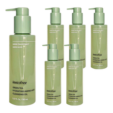 INNISFREE 綠茶保濕胺基酸卸妝油, 150ml, 6瓶