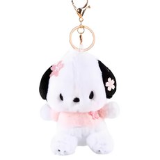 Pochacco 帕恰狗 可愛造型玩偶吊飾鑰匙圈 16 x 12cm 60g, 帕恰狗春日櫻花, 1個, 16cm