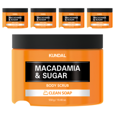 KUNDAL 昆黛爾 Sugar 身體磨砂膏, 洋槐與辣木花香, 550g, 5罐