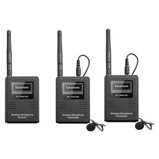Saramonic 楓笛 SR-WM2100 無線麥克風套組 一對二 2.4GHz 領夾式麥克風 相機麥克風, 1組