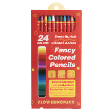 FLOWER MONACO 無木環保彩鉛筆 18.5 x 9.5cm 3歲以上, 24色, 1盒