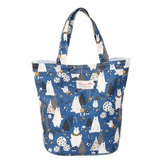 Kwang Min 英倫風防水袋, 27 x 32cm, 藏藍牡丹