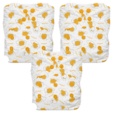 THiRSTiES AIO有機棉壓扣一體式布尿布 SANRIO聯名款 0~36個月, Gudetama 蛋黃哥, 3件