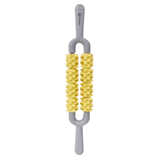 Tumaz 月熊 雙排按摩棒，360°滑順滾動，適用多個按摩部位, 黃色, 1支