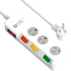 SUN JAKE 永旭電工 SJ 實際 3P4開3插9尺延長線 YS343-9 電腦周邊設備適用 3插座, 1條