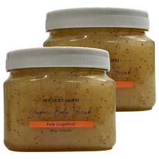 BOUQUET GARNI 身體去角質磨砂膏，粉紅葡萄柚，500g，細緻柔滑，透亮保濕，舒緩鎮靜, 2罐