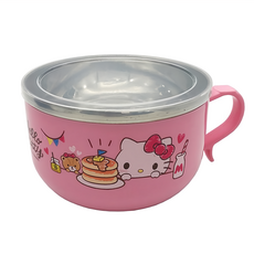 Hello Kitty 不鏽鋼泡麵碗 950ml 可愛卡通, 1個