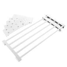 可伸縮隔板 38~60 x 24cm，免工具安裝，堅固耐用，適用於衣櫃、抽屜，白色簡約風格, 1個