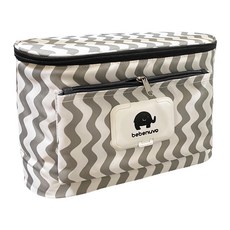 翔駿親子 嬰兒推車掛袋, 保冷保溫 超大容量 可掛可背 用途多樣 面紙空間 抽取方便, 藝術波紋款, 1個