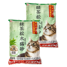IRIS OHYAMA 愛麗思歐雅瑪 松木貓砂 YGMC50, 綠茶, 5L, 2.8kg, 2袋