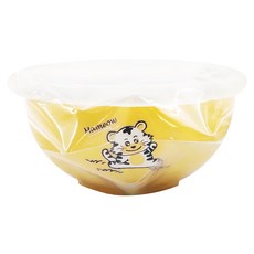 ZEBRA THAILAND PE蓋不鏽鋼兒童碗 附湯匙 耐酸鹼, 250ml, 黃色, 1組