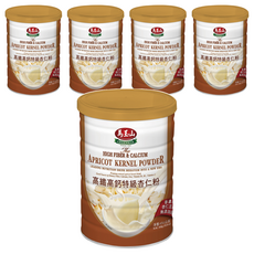 馬玉山 高纖高鈣特級杏仁粉 含膳食纖維 嚴選杏仁原豆 口感香濃, 450g, 5罐