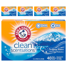 ARM&HAMMER 柔軟香衣紙 柔軟衣物 防靜電, 40張, 5盒