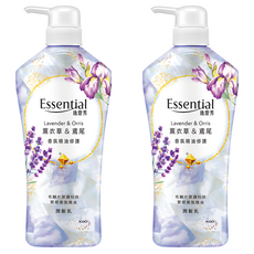 Essential 逸萱秀 香氛精油修護潤髮乳 薰衣草+鳶尾 毛鱗片屏護科技, 700ml, 2瓶