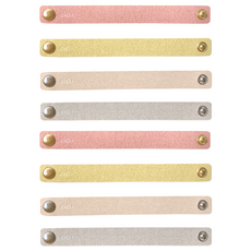 ekax 壓扣整線器四件組 PU皮革, 長條 紅色 + 黃色 + 膚色 + 灰色, 2組