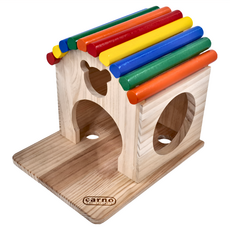 Carno 卡諾 童話木屋 寵物窩 木頭材質, 原木色, 1個