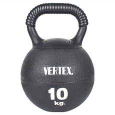 VERTEX 橡膠壺鈴2.0 10KG 台灣製 安全壺鈴 重量訓練 居家健身 黑色 28cm*21cm L, 1個