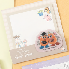 sun-star 返校日玩具總動員 兩用方型造型便利貼 (三眼怪紫/蛋頭先生棕), 1本