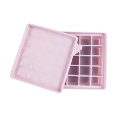 BABY JOY 冰分樂多功能食物製冰盒 20格, 鉑金矽膠材質，可堆疊好保存, 15ml, 薰衣草紫, 1個