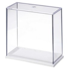 inomata 杯墊展示盒 透明長方形防塵收納盒 適用於立牌、徽章等周邊展示, 1個