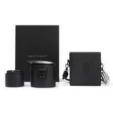 沏派 暗夜飛行壺/茶具伴手禮戶外旅行陶瓷茶具, 便攜沏壺 + 大杯 + 小杯 + 純色壺套 + 收納包, 1組, 暗夜黑