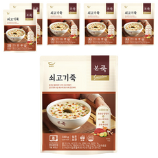 Bonjuk 本粥 即食牛肉粥 袋裝, 330g, 6包