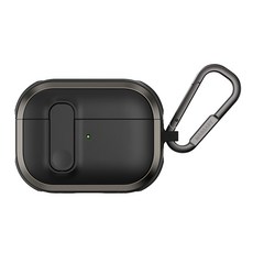 MAGEASY Odyssey 抗衝擊磁扣耳機殼 AirPods Pro 1/2適用, 單一型號, 金屬黑, 1個