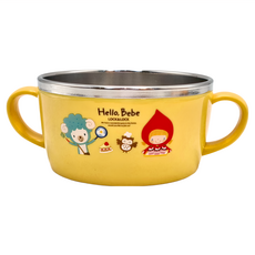 LocknLock 樂扣樂扣 LBB475N-OKR 不鏽鋼雙手柄碗 135 x 95 x 50mm, 黃色, 1個